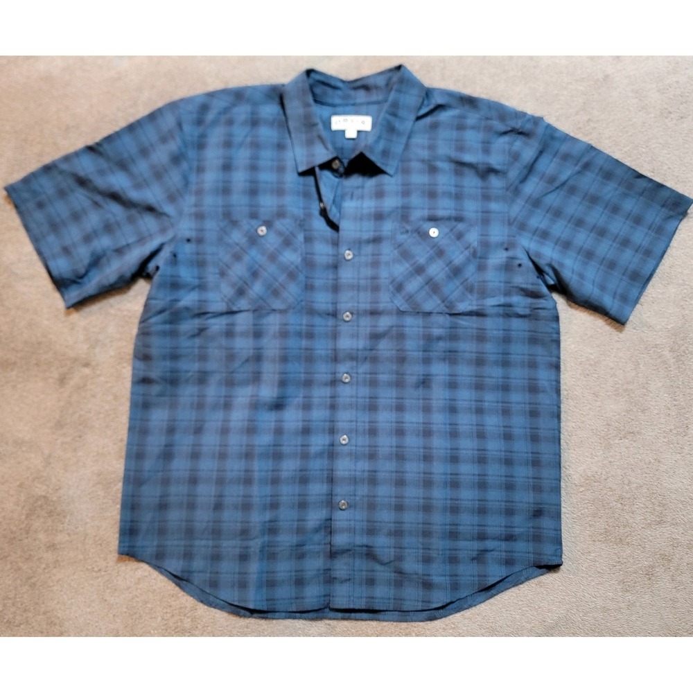 Orvis Men's Short Sleeve Plaid Button-Up Shirt Size XL